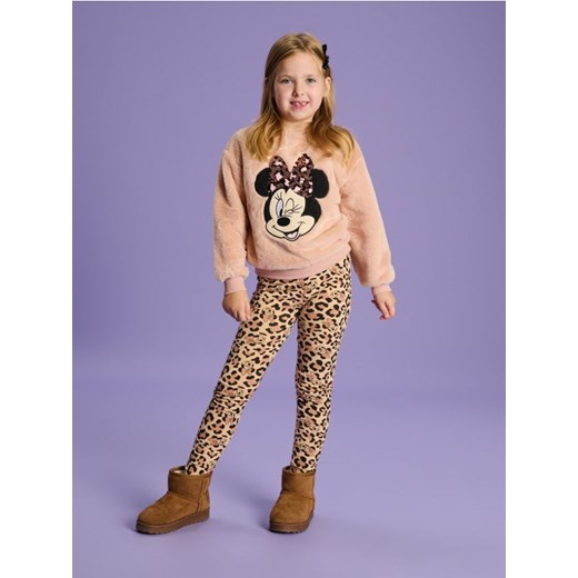 Sinsay - Legginsy Myszka Minnie - beżowy ze sklepu Sinsay w kategorii Spodnie dziewczęce - zdjęcie 175594514