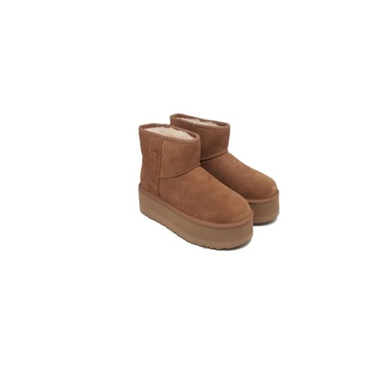 UGG Skórzane śniegowce Classic Mini Platform | z dodatkiem wełny 38 Gomez Fashion Store