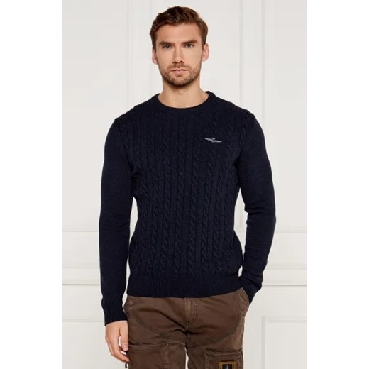 Sweter męski Aeronautica Militare z wełny