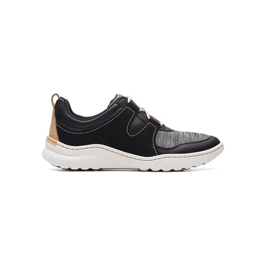 Clarks Skórzane sneakersy &quot;Teagan Lace&quot; w kolorze czarno-szarym ze sklepu Limango Polska w kategorii Buty sportowe damskie - zdjęcie 175601582