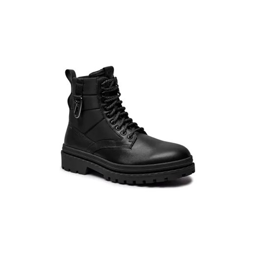 BOSS BLACK Skórzane trapery Nebular_Halb_ltnyhw ze sklepu Gomez Fashion Store w kategorii Buty zimowe męskie - zdjęcie 175605472