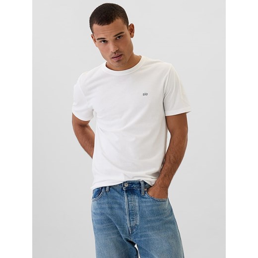 T-shirt męski Gap biały z krótkim rękawem 
