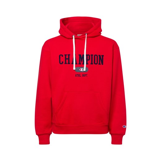 Champion Męski sweter z kapturem Mężczyźni czerwony jednolity ze sklepu vangraaf w kategorii Bluzy męskie - zdjęcie 175607973