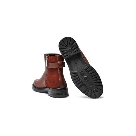 Tommy Hilfiger Skórzane botki Th Logo Leather Mix Chelsea Tommy Hilfiger 39 okazyjna cena Gomez Fashion Store