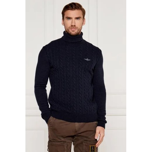 Aeronautica Militare Wełniany golf | Regular Fit ze sklepu Gomez Fashion Store w kategorii Swetry męskie - zdjęcie 175618071