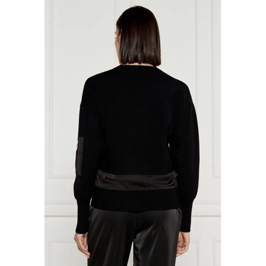 Sweter damski czarny Liu Jo z okrągłym dekoltem