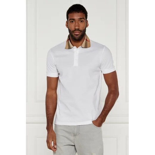 T-shirt męski Burberry biały bawełniany z krótkim rękawem
