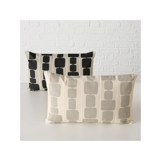 Boltze Poduszki (2 szt.) &quot;Edgy&quot; w kolorze czarno-beżowym - 50 x 30 cm Boltze onesize okazyjna cena Limango Polska