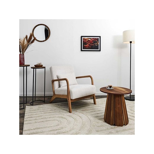 THE HOME DECO FACTORY Fotel w kolorze białym - 64,5 x 75 x 86 cm ze sklepu Limango Polska w kategorii Pufy i siedziska - zdjęcie 175619931