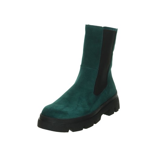 Botki Think! bez zapięcia na zimę zielone casual 