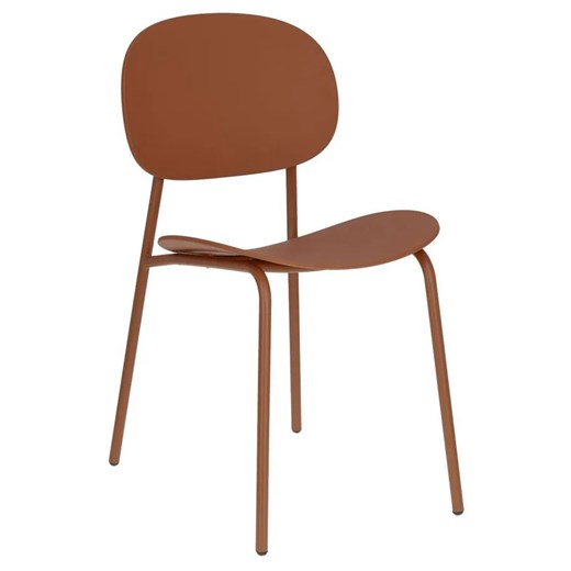 Minimalistyczne brązowe krzesło z metalowymi nogami Z2-R48 ze sklepu Edinos.pl w kategorii Dom - zdjęcie 175624334