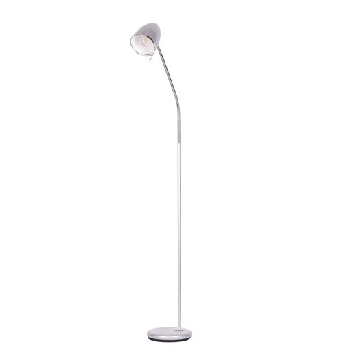 Srebrna metalowa lampa podłogowa E1-Z74 ze sklepu Edinos.pl w kategorii Lampy podłogowe - zdjęcie 175624430