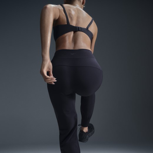 Damskie joggery 7/8 ze średnim stanem Nike Dri-FIT Bliss - Czerń Nike L (EU 44-46) Nike poland