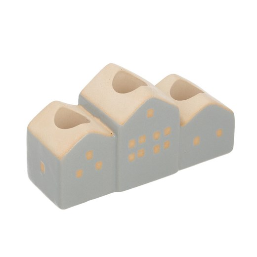 Świecznik Hauses 13x5x7cm grey ze sklepu dekoria.pl w kategorii Świeczniki - zdjęcie 175629700