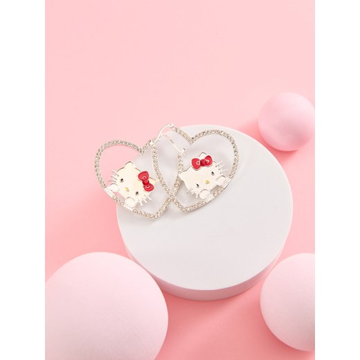 Sinsay - Kolczyki Hello Kitty - srebrny Sinsay One Size Sinsay
