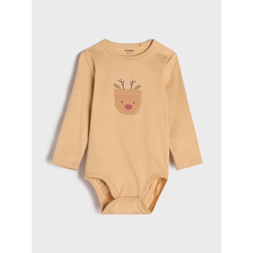 Sinsay - Body - beżowy ze sklepu Sinsay w kategorii Body niemowlęce - zdjęcie 175630790