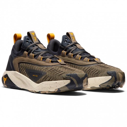 Buty treningowe crossfit uniseks Under Armour UA Project Rock 7 - brązowe ze sklepu Sportstylestory.com w kategorii Buty sportowe męskie - zdjęcie 175631624