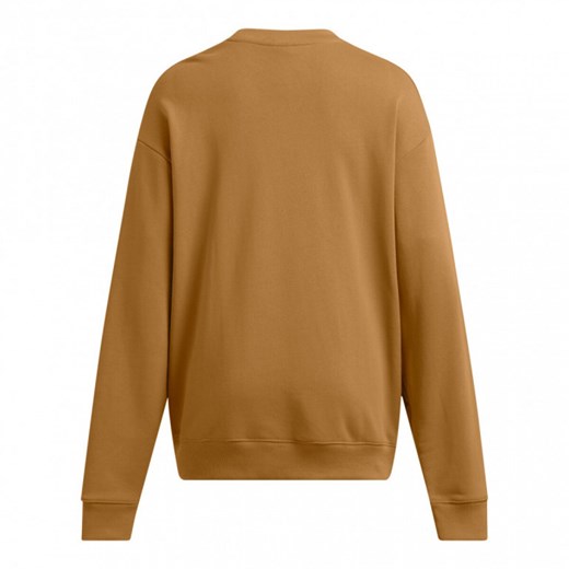 Damska bluza dresowa nierozpinana bez kaptura Under Armour Project Rock W Hwt Crew Tools  - brązowa ze sklepu Sportstylestory.com w kategorii Bluzy damskie - zdjęcie 175631664
