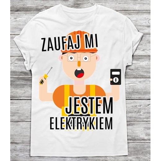 Koszulka dla elektryka ze sklepu Time For Fashion w kategorii T-shirty męskie - zdjęcie 175632690