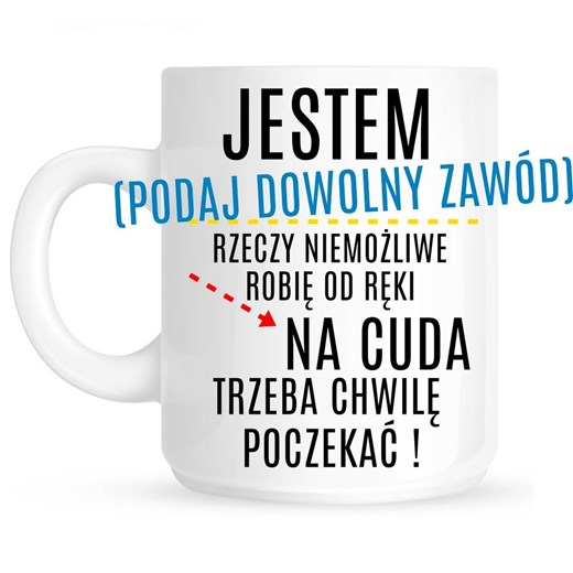 kubek na prezent - podaj dowolny zawód/stanowisko ze sklepu Time For Fashion w kategorii Kubki - zdjęcie 175634542