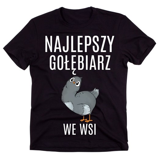 koszulka dla gołębiarza, najlepszy gołębiarz we wsi ze sklepu Time For Fashion w kategorii T-shirty męskie - zdjęcie 175636343