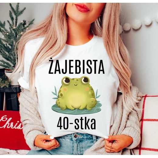 KOSZULKA ŻAJEBISTA 40 stka na czterdziestke dla koleżanki (1) ze sklepu Time For Fashion w kategorii Bluzki damskie - zdjęcie 175636582