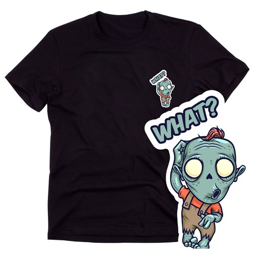 Czarna męska koszulka - zombie wzór G1 ze sklepu Time For Fashion w kategorii T-shirty męskie - zdjęcie 175637312