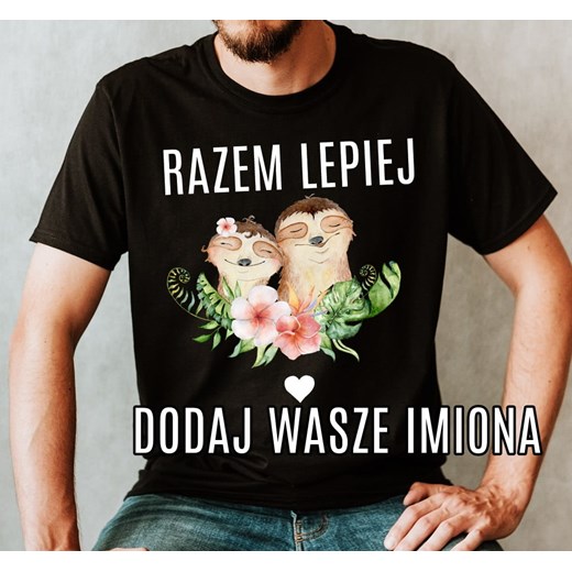 KOSZULKA NA WALRNTYKI RAZEM LEPIEJ ze sklepu Time For Fashion w kategorii T-shirty męskie - zdjęcie 175637373