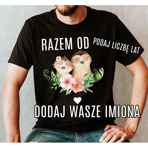 KOSZULKA NA WALENTYKI RAZEM od ilu lat ze sklepu Time For Fashion w kategorii T-shirty męskie - zdjęcie 175637374