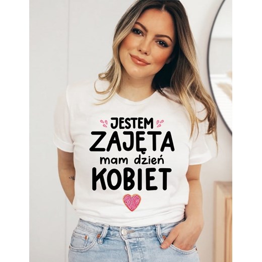 KOSZULKA NA DZIEŃ KOBIET jestem zajęta mam dzień kobiet ze sklepu Time For Fashion w kategorii Bluzki damskie - zdjęcie 175637674