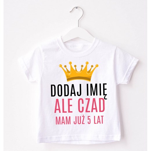 Koszulka na 5 urodziny dla dziewczynki z imieniem ze sklepu Time For Fashion w kategorii Bluzki dziewczęce - zdjęcie 175638013