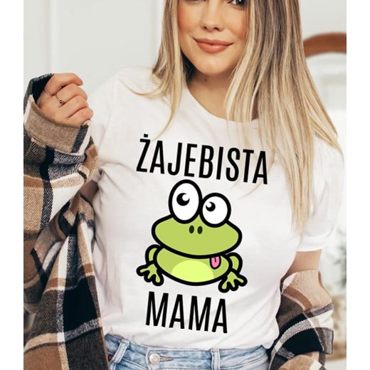 koszulka dla mamy żajebista mama ze sklepu Time For Fashion w kategorii Bluzki damskie - zdjęcie 175638102