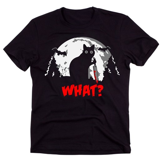 męska koszulka t-shirt z kotem what ? ze sklepu Time For Fashion w kategorii T-shirty męskie - zdjęcie 175638484