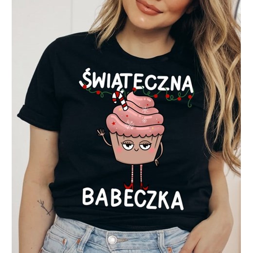 damska koszulka świąteczna babeczka ze sklepu Time For Fashion w kategorii Bluzki damskie - zdjęcie 175639842