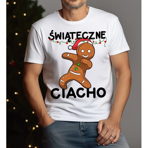 Męska świąteczna koszulka na prezent pod choinkę ze sklepu Time For Fashion w kategorii T-shirty męskie - zdjęcie 175639880