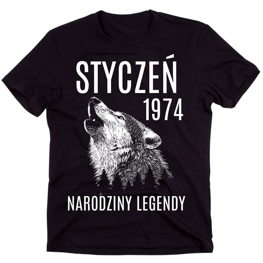 Koszulka na 50 urodziny z wilkiem ze sklepu Time For Fashion w kategorii T-shirty męskie - zdjęcie 175640603