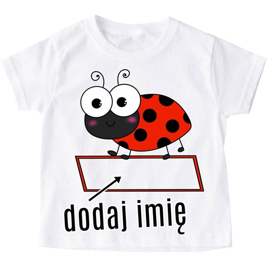 Koszulka Z BIEDRONKĄ DLA DZIECKA Z IMIENIEM ze sklepu Time For Fashion w kategorii Bluzki dziewczęce - zdjęcie 175640872