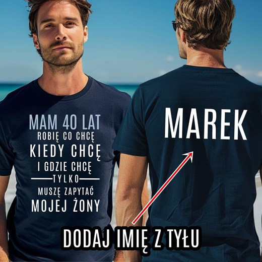 Męska koszulka z imieniem na 40 urodziny - GARATOWA ze sklepu Time For Fashion w kategorii T-shirty męskie - zdjęcie 175642152