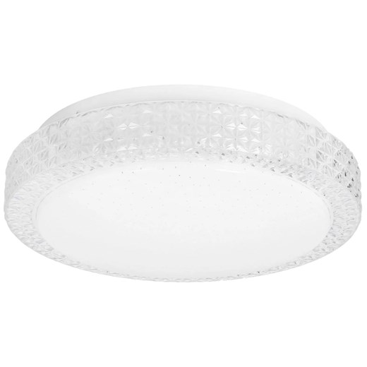 Biały kryształowy plafon sufitowy LED - Z076-Elmar ze sklepu Edinos.pl w kategorii Lampy sufitowe - zdjęcie 175644901
