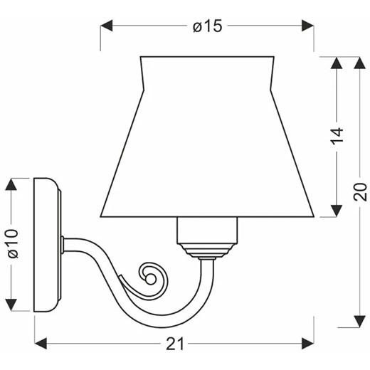 Kinkiet metalowy z kwiatowym abażurem - Z080-Frolaz Lumes One Size Edinos.pl