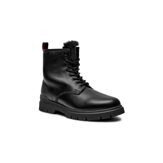 Buty zimowe męskie Hugo Boss casual z tkaniny sznurowane