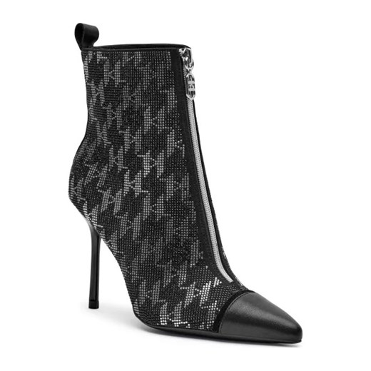 Karl Lagerfeld Botki na szpilce SARABANDE | z dodatkiem skóry ze sklepu Gomez Fashion Store w kategorii Botki - zdjęcie 175649303