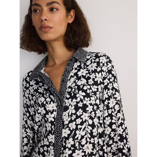 Reserved - Wzorzysta koszula z wiskozy - wielobarwny Reserved S Reserved