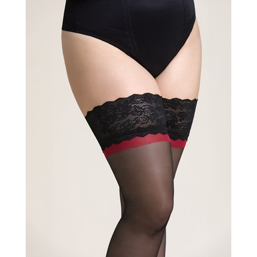 Pończochy Samonośne Victoria Plus Size ze sklepu GABRIELLA w kategorii Pończochy - zdjęcie 175650961
