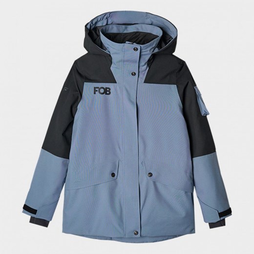 Damska kurtka snowboardowa 4F 4FWAW24TTJAF586 - niebieska ze sklepu Sportstylestory.com w kategorii Kurtki damskie - zdjęcie 175652254