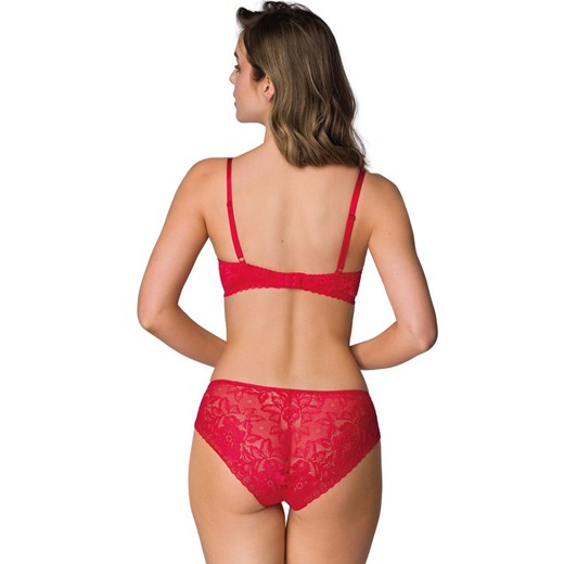 Biustonosz push-up czerwony Hannah M-0115/11/1, Kolor czerwony, Rozmiar 85B, Mat ze sklepu Intymna w kategorii Biustonosze - zdjęcie 175653883