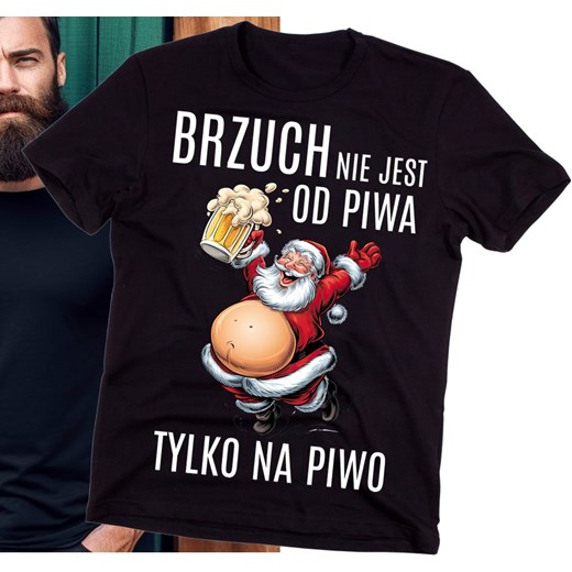 Śmieszna koszulka na święta na prezent DLA PIWOSZA ze sklepu Time For Fashion w kategorii T-shirty męskie - zdjęcie 175658092