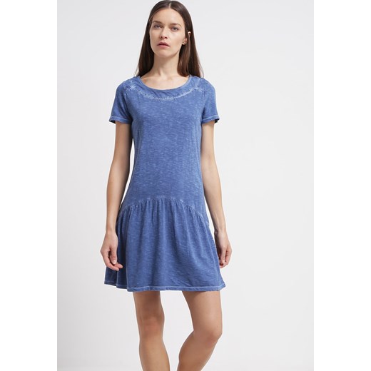 Esprit Sukienka z dżerseju inked blue zalando  bez wzorów/nadruków