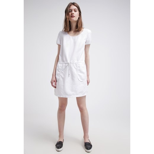 Esprit Sukienka letnia white zalando  bez wzorów/nadruków