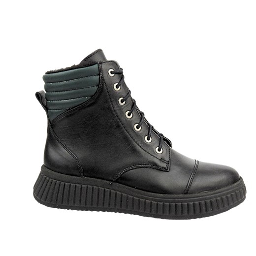 Botki Helios Komfort ze skóry sznurowane na zimę casual 